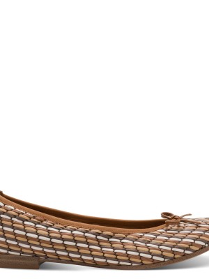 Tamaris 1-22134-46-392 Cognac Comb Γυναικείες Μπαλαρίνες