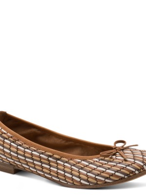 Tamaris 1-22134-46-392 Cognac Comb Γυναικείες Μπαλαρίνες
