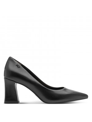 Tamaris 1-22427-43-003 Black Leather Pumps