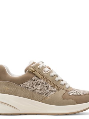 Tamaris 1-23754-45-483 Beige Snake Γυναικεία Sneakers