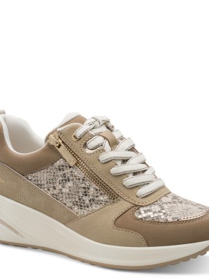 Tamaris 1-23754-45-483 Beige Snake Γυναικεία Sneakers