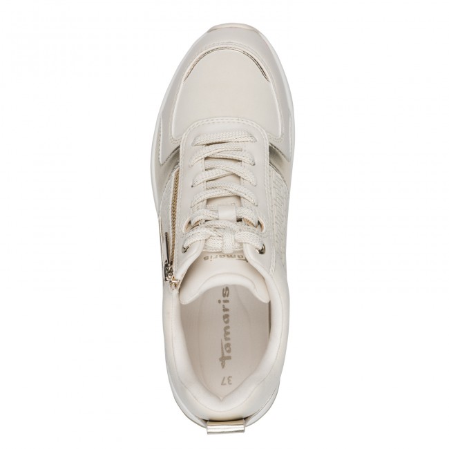 Tamaris 1-23754-45-485 Ivory/Gold Γυναικεία Sneakers