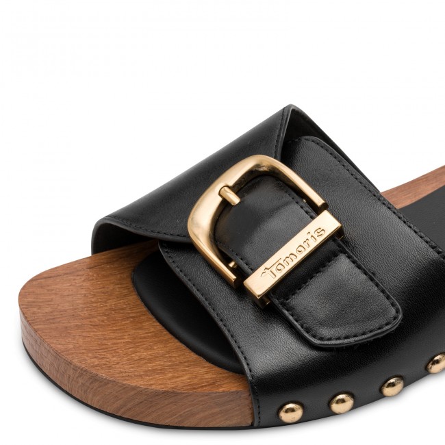 Tamaris 1-27312-46-001 Black Leather Γυναικεία Mules