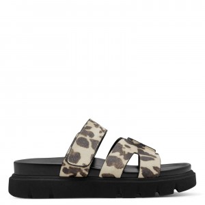 Tamaris 1-27412-46-102 Cow Print Γυναικεία Flatform Sandals