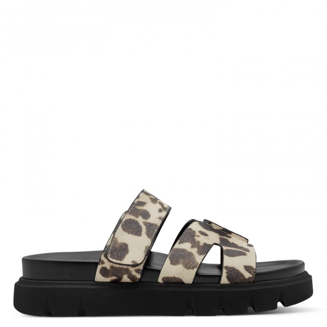 Tamaris 1-27412-46-102 Cow Print Γυναικεία Flatform Sandals