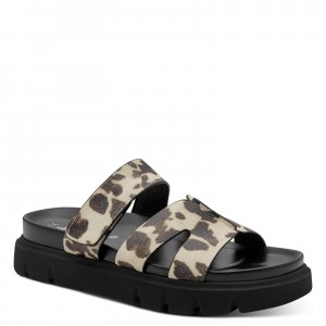 Tamaris 1-27412-46-102 Cow Print Γυναικεία Flatform Sandals