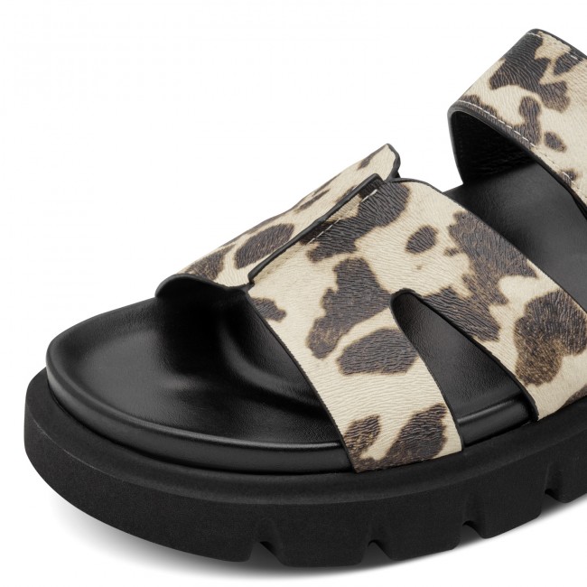Tamaris 1-27412-46-102 Cow Print Γυναικεία Flatform Sandals