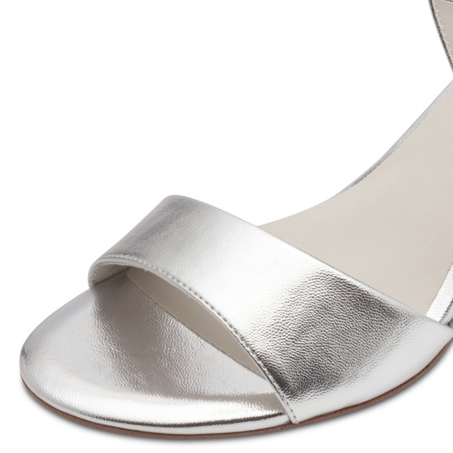 Tamaris 1-28008-42-941 Silver Γυναικεία Πέδιλα με Τακούνι