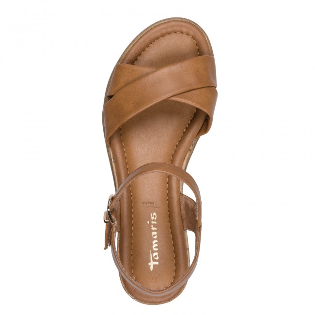 Tamaris 1-28106-42-305 Cognac Γυναικείες Πλατφόρμες