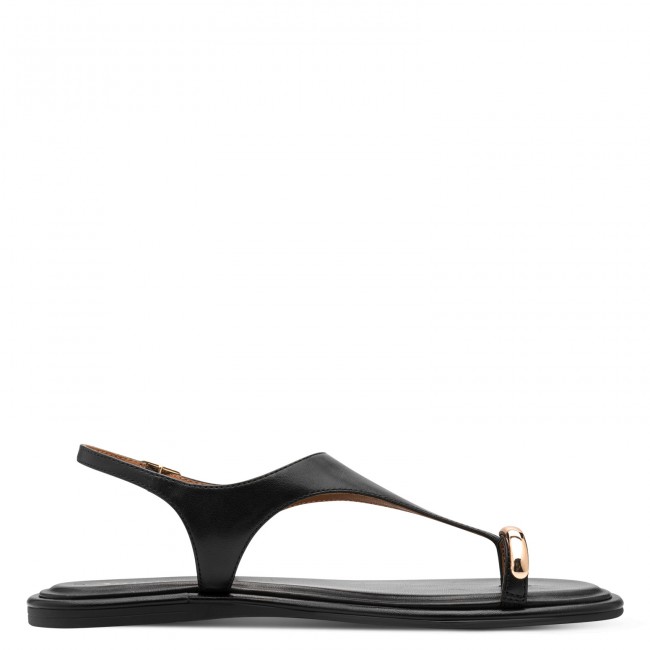 Tamaris 1-28142-46-003 Black Leather Γυναικεία Πέδιλα