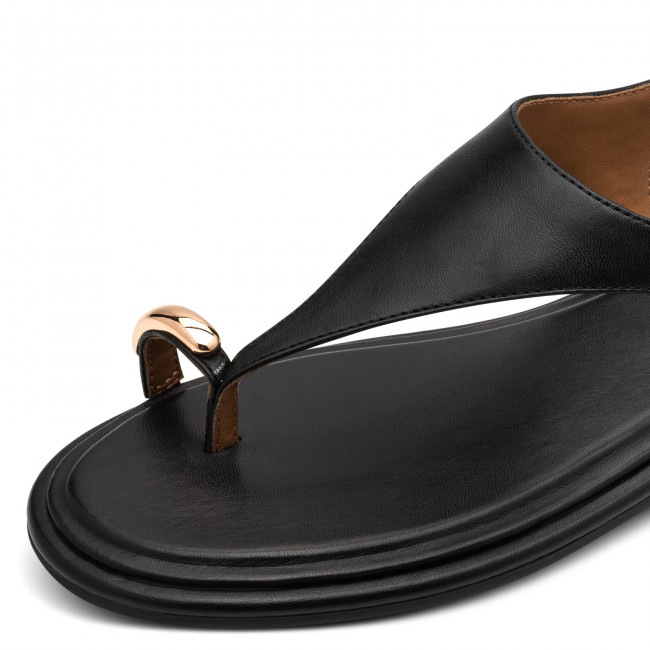 Tamaris 1-28142-46-003 Black Leather Γυναικεία Πέδιλα