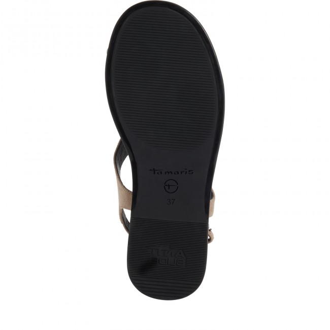 Tamaris 1-28142-46-341 Taupe Γυναικεία Δερμάτινα Πέδιλα