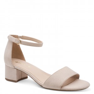 Tamaris 1-28201-42-251 Nude Γυναικεία Πέδιλα με Τακούνι