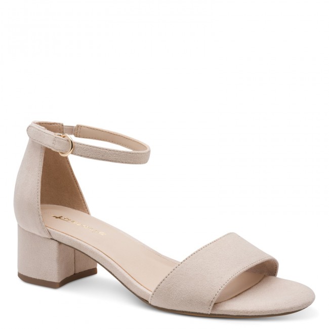 Tamaris 1-28201-42-251 Nude Γυναικεία Πέδιλα με Τακούνι