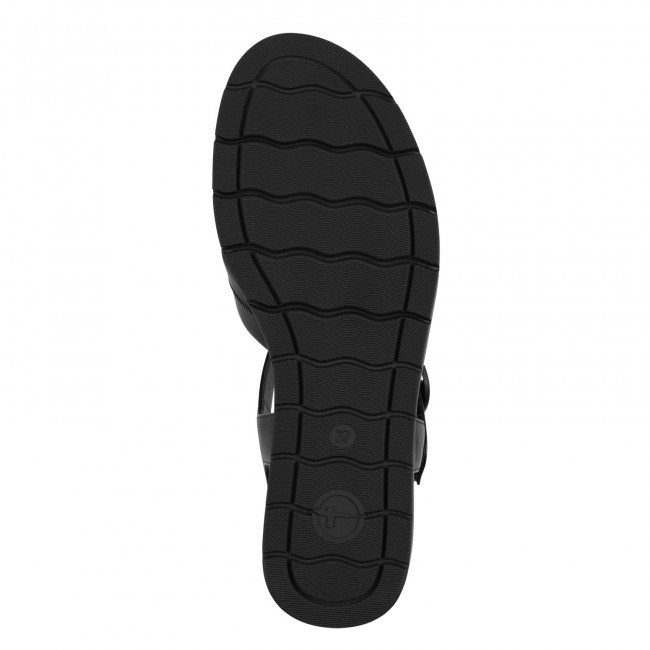 Tamaris 1-28202-42-003 Black Leather Γυναικεία Πέδιλα