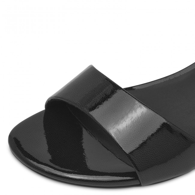 Tamaris 1-28249-42-018 Black Patent Γυναικεία Πέδιλα με Τακούνι