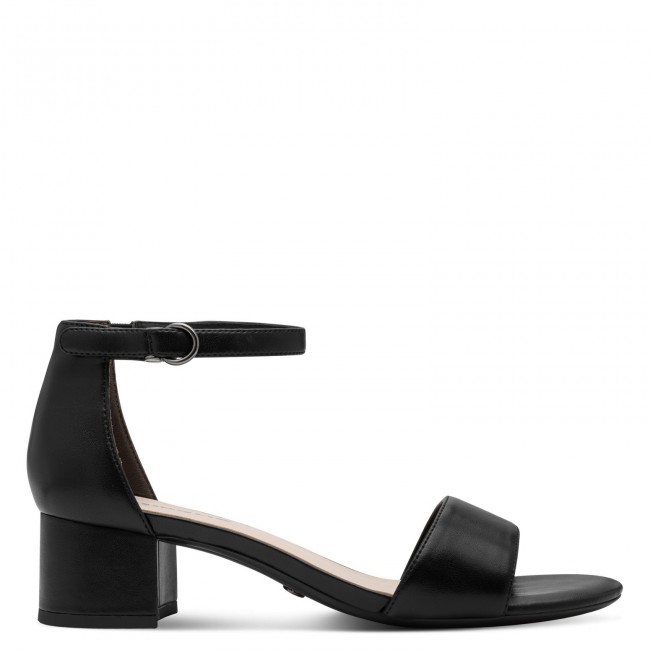 Tamaris 1-28295-42-020 Black Matt Γυναικεία Πέδιλα με Τακούνι