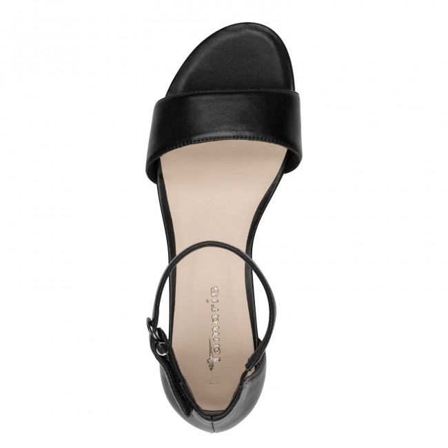 Tamaris 1-28295-42-020 Black Matt Γυναικεία Πέδιλα με Τακούνι
