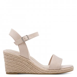 Tamaris 1-28300-42-251 Beige Γυναικείες Πλατφόρμες