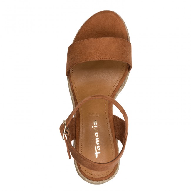Tamaris 1-28300-42-305 Cognac Γυναικείες Πλατφόρμες