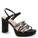 Tamaris 1-28307-46-001 Black Γυναικεία Πέδιλα με Τακούνι
