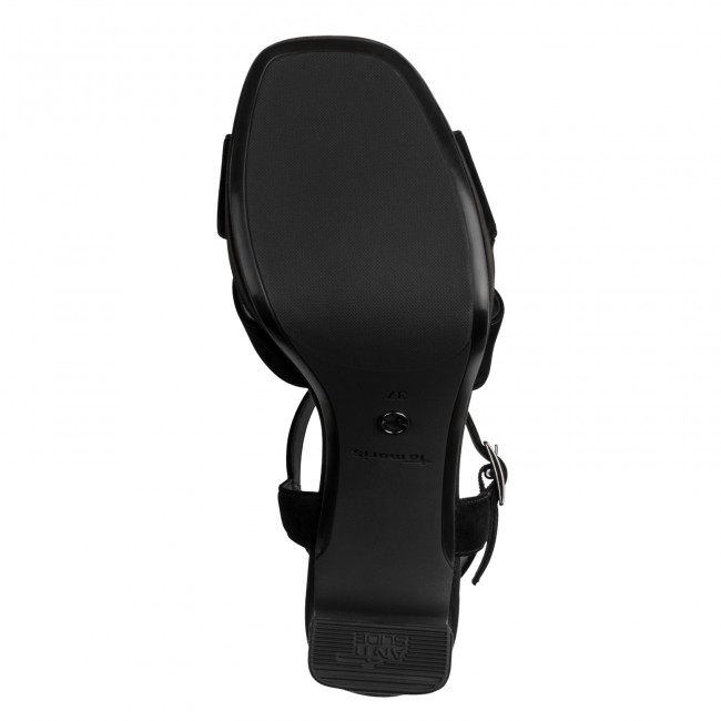 Tamaris 1-28309-42-007 Black Γυναικεία Πέδιλα με Τακούνι