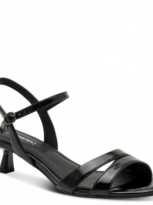 Tamaris 1-28314-46-001 Black Γυναικεία Πέδιλα με Τακούνι