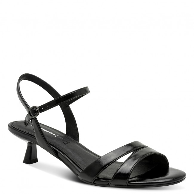 Tamaris 1-28314-46-001 Black Γυναικεία Πέδιλα με Τακούνι