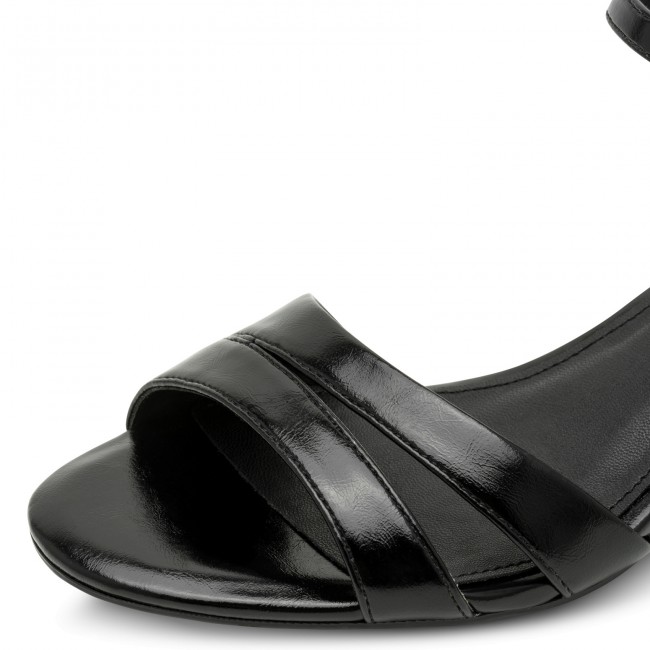 Tamaris 1-28314-46-001 Black Γυναικεία Πέδιλα με Τακούνι