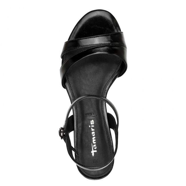 Tamaris 1-28314-46-001 Black Γυναικεία Πέδιλα με Τακούνι