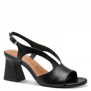 Tamaris 1-28316-44-007 Black Γυναικεία Πέδιλα με Τακούνι