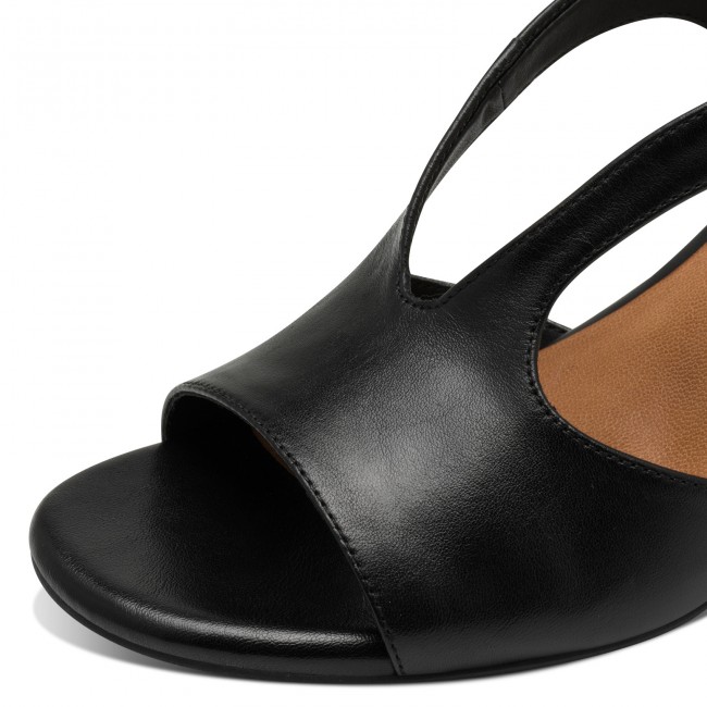 Tamaris 1-28316-44-007 Black Γυναικεία Πέδιλα με Τακούνι