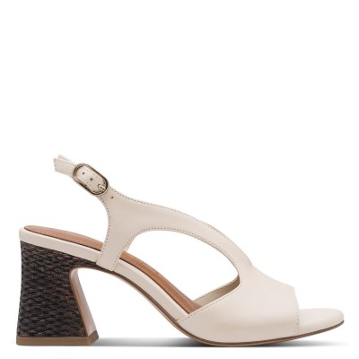 Tamaris 1-28316-44-418 Beige Γυναικεία Πέδιλα με Τακούνι