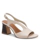 Tamaris 1-28316-44-418 Beige Γυναικεία Πέδιλα με Τακούνι