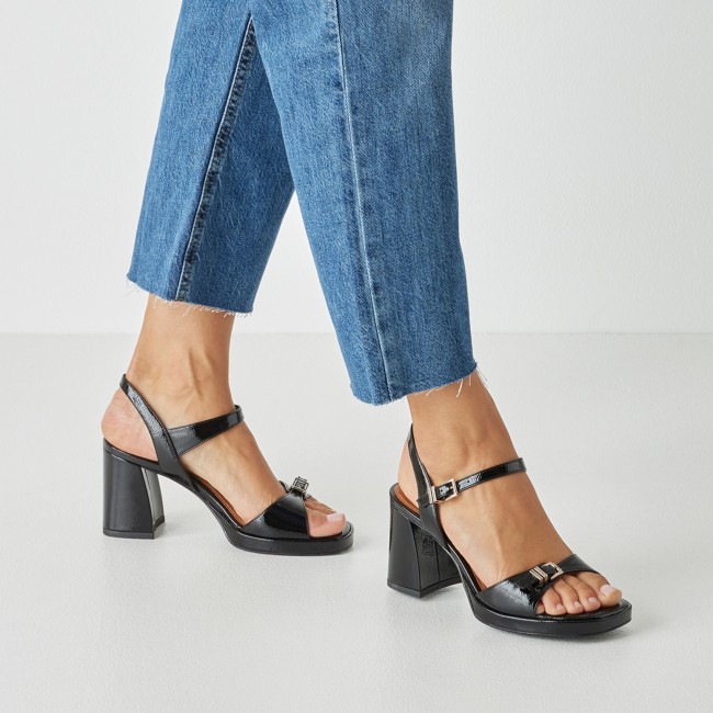 Tamaris 1-28317-46-001 Black Γυναικεία Πέδιλα με Τακούνι