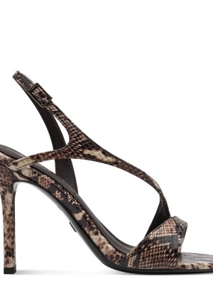 Tamaris 1-28321-46-386 Brown Snake Γυναικεία Πέδιλα με Τακούνι