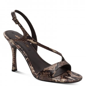 Tamaris 1-28321-46-386 Brown Snake Γυναικεία Πέδιλα με Τακούνι