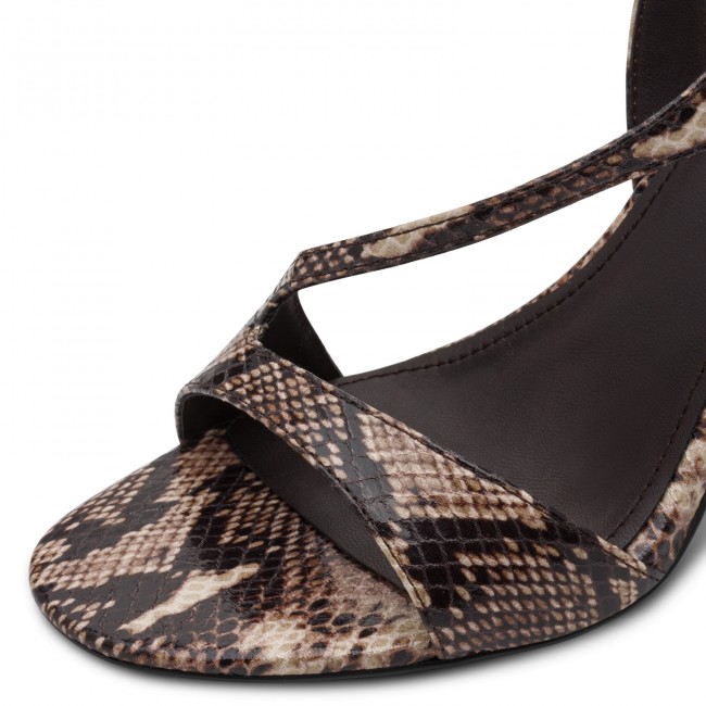 Tamaris 1-28321-46-386 Brown Snake Γυναικεία Πέδιλα με Τακούνι