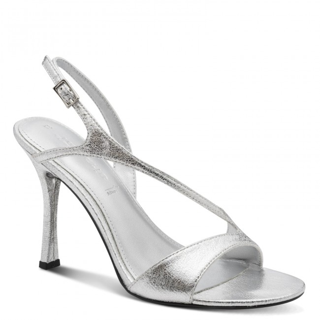 Tamaris 1-28321-46-941 Silver Γυναικεία Πέδιλα με Τακούνι