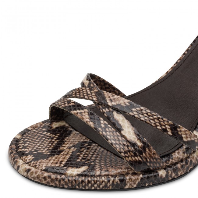 Tamaris 1-28327-46-386 Brown Snake Γυναικεία Πέδιλα με Τακούνι