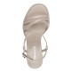 Tamaris 1-28328-46-408 Beige Patent Γυναικεία Πέδιλα με Τακούνι