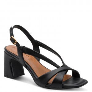 Tamaris 1-28339-46-020 Black Γυναικεία Πέδιλα με Τακούνι