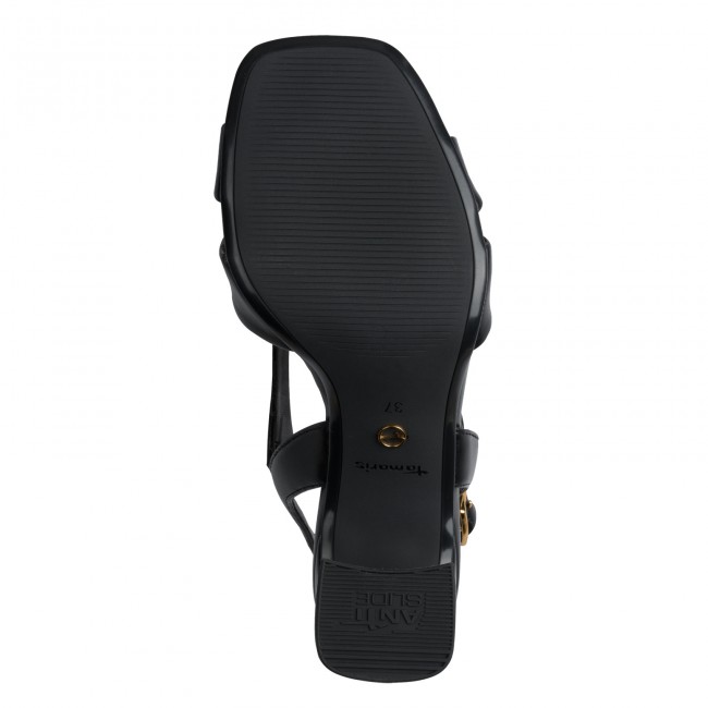 Tamaris 1-28339-46-020 Black Γυναικεία Πέδιλα με Τακούνι