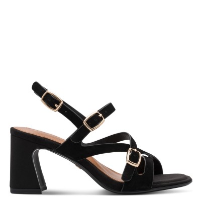 Tamaris 1-28340-46-004 Black Γυναικεία Πέδιλα με Τακούνι