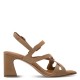 Tamaris 1-28340-46-401 Beige Γυναικεία Πέδιλα με Τακούνι