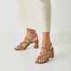 Tamaris 1-28340-46-401 Beige Γυναικεία Πέδιλα με Τακούνι