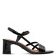 Tamaris 1-28350-46-018 Black Patent Γυναικεία Πέδιλα με Τακούνι