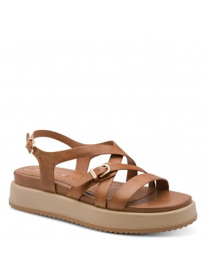 Tamaris 1-28365-46-305 Cognac Γυναικείες Flatform Πλατφόρμες