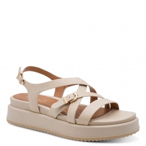 Tamaris 1-28365-46-418 Ivory Γυναικείες Flatform Πλατφόρμες