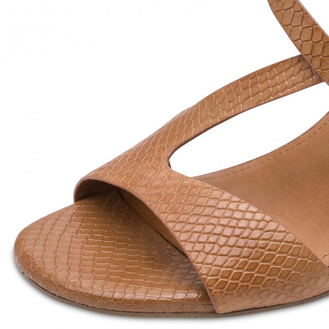 Tamaris 1-28369-46-372 Cognac Γυναικεία Πέδιλα με Τακούνι